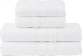 Jogo De Banho Buddemeyer Vanilla Extra Soft 100% Algodão Toalha Alta Absorção Macia Grande 4 Peças - Banho e Rosto - Presente (Branco 1011)