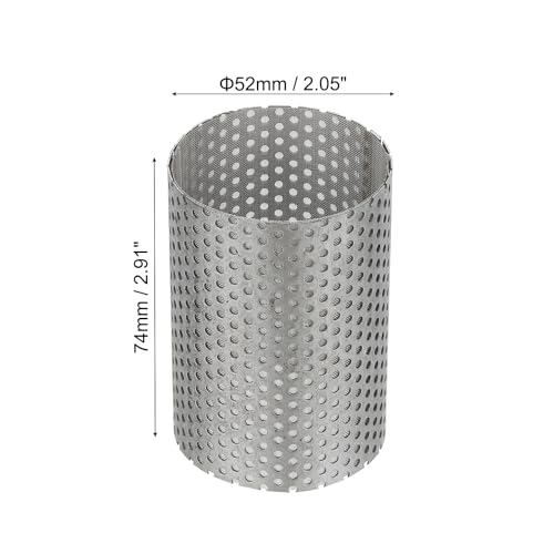 Image of PATIKIL 1 Pcs 52mm OD Strainer Mesh, 74mm H 80 Mesh Screen Y Shaped Strainer Filter Valve Mesh Screen 304 Stainless Steel Double Layer Strainer Mesh for Debris Pump Water Oil Separation