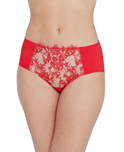 Skarlett Blue Women's Entice Lace Brief 378143, Sangria/Nylon, S