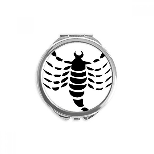 Miroir rond maquillage constellation scorpion portable pour retouches en voyage