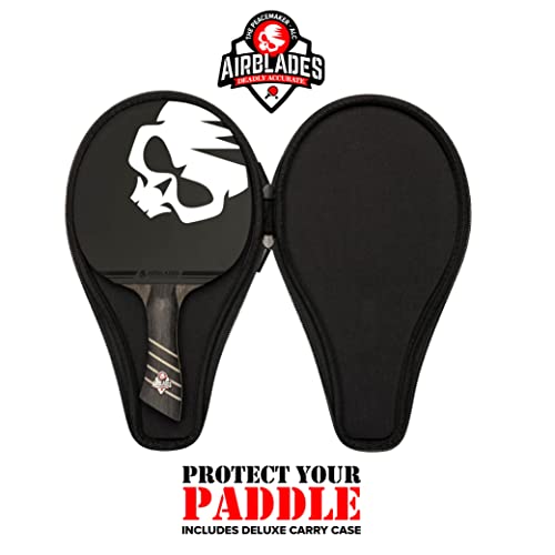 Airblades The Peace Maker Alc - Professional Ping Pong Paddle - Carbon Fiber Table Tennis Racket Producing Maximum Spin & Control For All Levels - Hard Carry Case & Ergonomic Handle. #TOP4