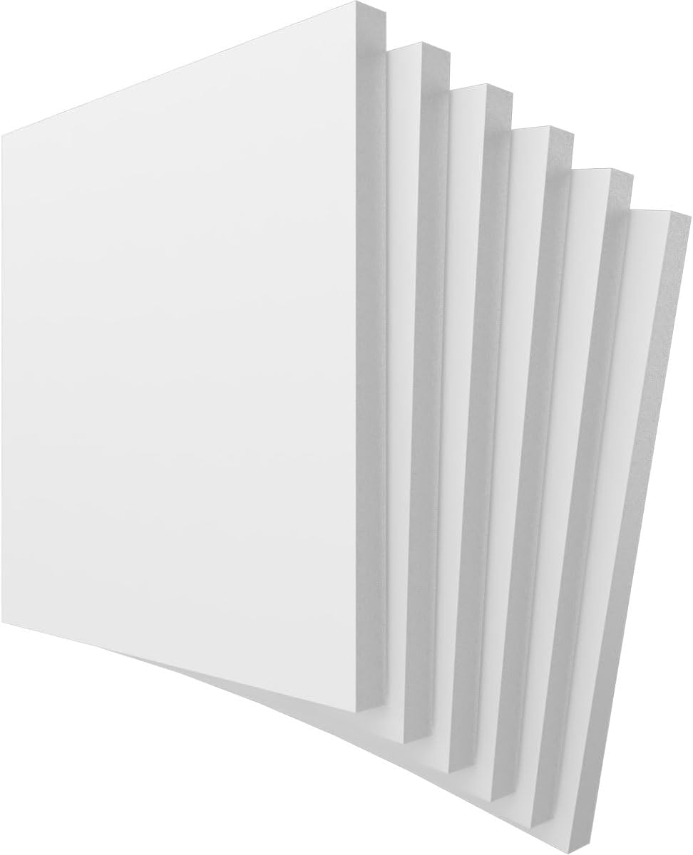 Ekena Millwork 15 3/4"W x 15 3/4"H x 1"T PVC Hobby Boards, Unfinished (6-Pack)