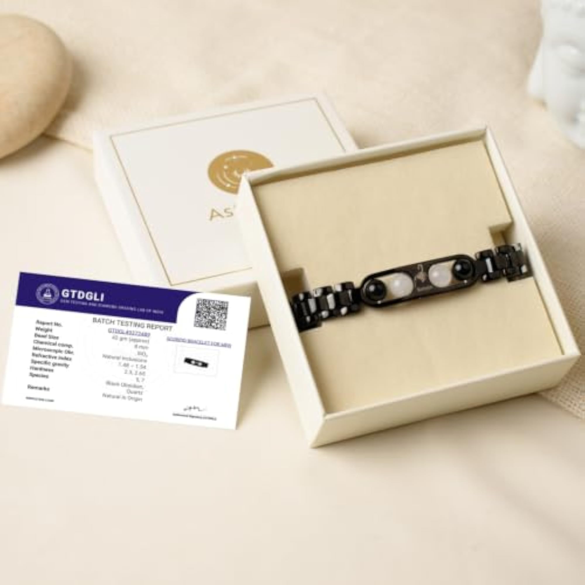 Obsidian & Foggy Quartz Crystal Protection Bracelet