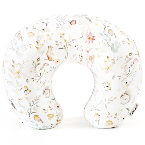 Image of GRSSDER Nursing Pillow Cover, Stretchy Soft Minky Fabric Covers, Fit Most Nursing Support Pillows for Breastfeeding, Comfortable Safe Pillow Cover, Beautiful Stylish Pattern