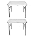Produktbild CAMP ACTIVE 2 Stück Aluminium Klapptisch Campingtisch 75x55cm Gartentisch Beistelltisch Falttisch Picknicktisch Alutisch faltbar und höhenverstellbar
