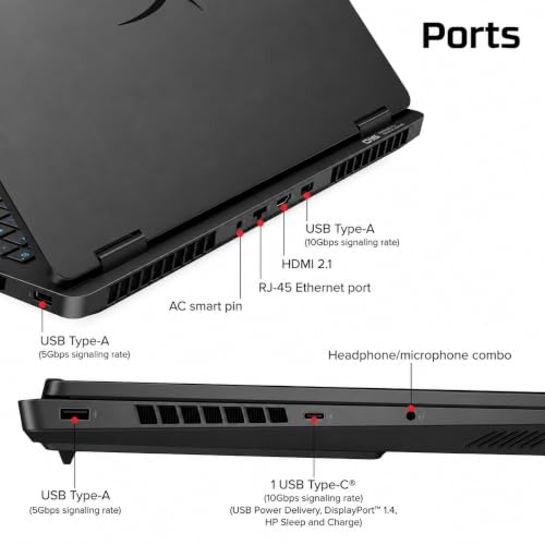 Image of HP OMEN Slim 16 Gaming Laptop, 16 inch WQXGA 240Hz IPS Display, Intel Core Ultra 9 285H, NVIDIA GeForce RTX 5070 8GB, 16GB DDR5 RAM, 1TB SSD + 500GB External, 4-Zone RGB Backlit Keyboard, Windows 11 Home
