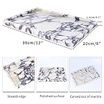 Real Luxurious Natural Marble Vanity Tray Genuine Marble/Stone Storage Tray for Home Decor Bathroom/Kitchen/Vanity/Dresser Non-Resin/Non-Ceramic - Image 2