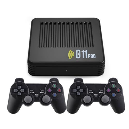 G11 Pro Retro Videospiel Konsole mit Spiel Stick, 100000+ eingebaute Spiele, 50 Emulatoren, 4K HDMI Game Box, 2.4G drahtlose Controllern, portables Plug - and - Play Gaming - Gerät