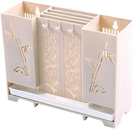 Kitchen Tools Block Wall Mounted Chopsticks Storage Box Holder Spoon Drain Cage Plastic Tube