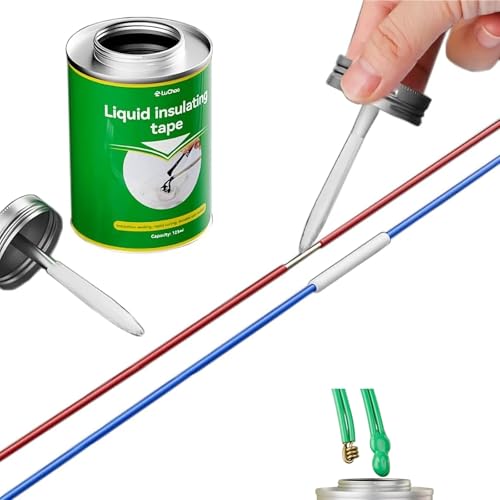 Lycosidae Cinta aislante líquida negra de caucho líquido, impermeable y de secado rápido, cinta aislante para todo tipo de cables y aparatos eléctricos, 125 ml (verde)