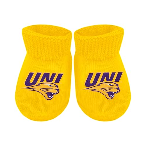 Baby Bootie Sock - Northern Iowa Panthers - Gold - Newborn - 6 Mos