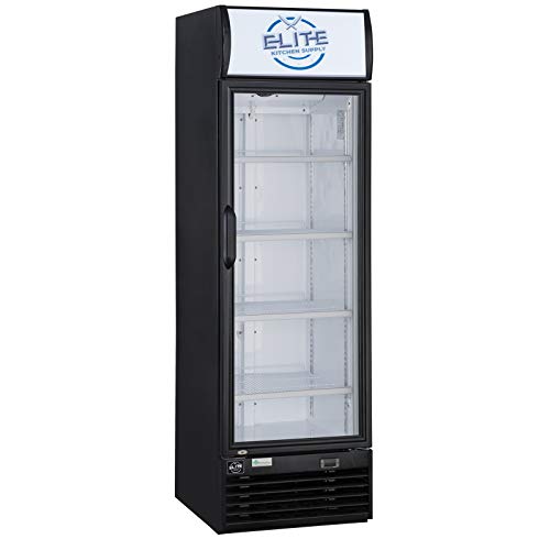 Elite Kitchen Supply 15.1 Cu. Ft. Commercial Display Cooler Refrigerator With Glass Door In Black #TOP3