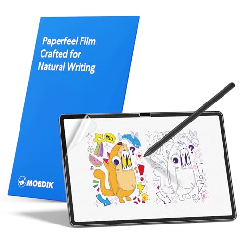 MOBDIK 2 PACK Paper Screen Protector Compatible with Samsung Galaxy Tab S10 Plus / S9 Plus/Tab S9 FE+ / Tab S8 Plus/Tab S7 FE/Tab S7 Plus, Anti Glare, Like Writing on Paper