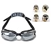 Itian Lunettes de Natation avec Réglage Silicone Head Strap - Anti-Brouillard, étanche, Protection UV - Idéales pour Hommes, Femmes et Enfants (Noir)