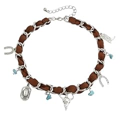 leather choker shoes charm