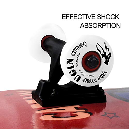 LOSENKA 52mm Skateboard Wheels White Wheels -95A with Bearings