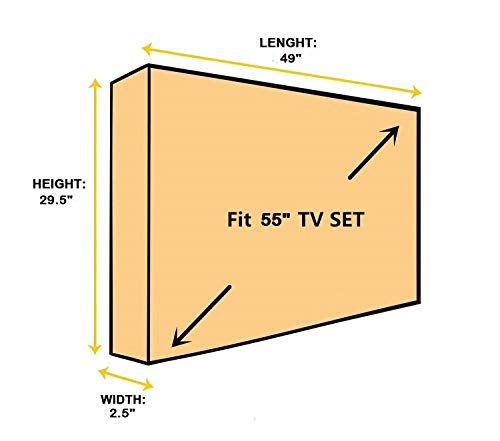 Image of Plastic - 55 inch TV Dust & Scratch Proof Cover With Trasnparent HD Quality with Stylish Curtain Padda