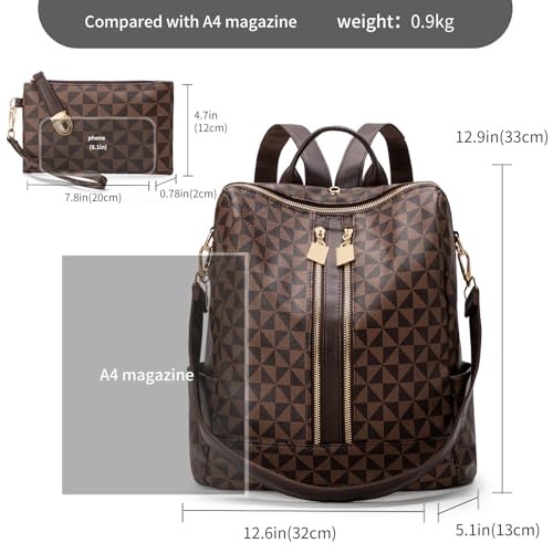 Lbiayion Womens Backpack Purse Leather Anti-Theft Large Fashion Designer Travel Backpack Bag Men'S Backpack Shoulder Bags thumb #2