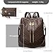 Lacel Urwebin Fashion Backpack Purse for Women Designer Convertible Travel Backpack PVC Shoulder Bag with Wallet (Checkered Brown-1)
