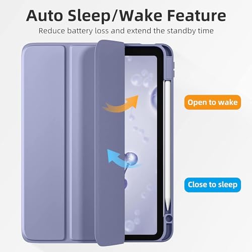 Image of ProElite Cover for Xiaomi Mi Pad 8 /Pad 8 Pro 11.2 inch case Cover, Transparent Flip Case for Mi Pad 8 /Pad 8 Pro 11.2 inch with Pen Holder (Supports Auto Sleep Wake Function), Lavender
