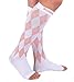 Doc Miller Toeless Compression Socks Women & Men – Open Toe, 20-30mmHg, Knee-High, Lightweight, Calf Support, Shin Splints, Varicose Veins Comfort, 1 Pair, Argyle