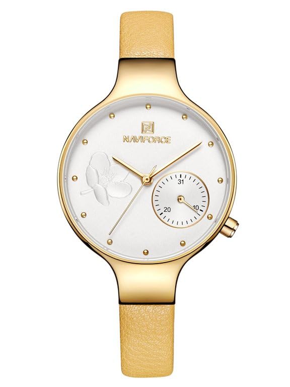 Montre pour femme Naviforce NF5001 l'idée cadeau idéale avec son bracelet en cuir