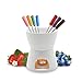 ABHOME Mały zestaw fondue ceramiczny dzbanek do fondue do topienia czekolad/serów, biały