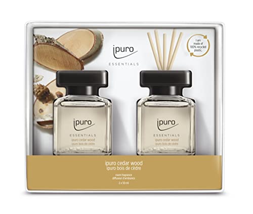 ipuro - Essentials Raumduft CEDAR WOOD 2x50ml | Raumerfrischer mit Orange, Zitrone, Rosmarin, Ylang...
