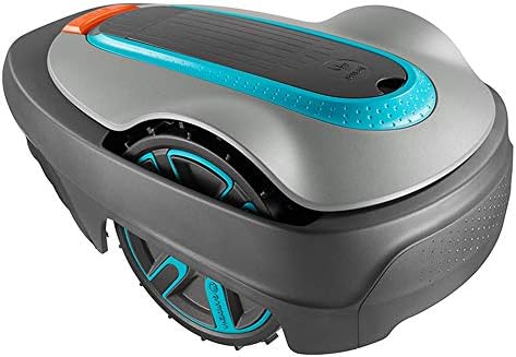 HEN'GMF Robotic Lawn Mower Up to 250m² / 500m² / 750m² Lawn, Gradients Up to 25%, Cutting Height 20-50mm, LCD Display, Theft Protection, Including Boundary Wire, Hook and Connector (15002-20),750m²