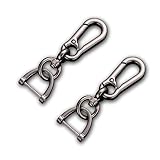 TANDRIVE 2PCS Car Key Chains for Men and Women, Bright Black