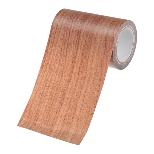 Image of M METERXITY 1-Roll Wood Grain Repair Tape, 3.15in x 15ft Textured Realistic Self-Adhesive Wood Floor Tape Contact Paper for Furniture /Floors /Home [Chocolate Pine]