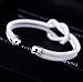ILJILU Leopard Bracelets for Women Girls Metal Pipe Charm Multilayer Wide Leather Wrap Fashion Bracelet (Silver)