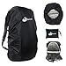 Jepeak Waterproof Backpack Rain Cover, 35L-45L Daypack Rainproof Dustproof Protector Raincover (Elastic Adjustable) for Hiking Camping Traveling Climbing Cycling, Black