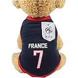 ペット服Ｔシャツドッグウェア犬服猫服可愛いオシャレワールドカップ犬用サッカー運動シャツ通気性メッシュ涼やか小中型犬服パジャマベスト人気スポーツ服ペット用品上着犬用コスチューム脱毛保護お散歩お出かけウェアに（フランスXXL）