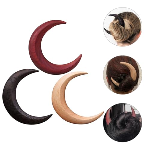 Fourches à cheveux lune lot de 3 épingles chignon pour femme