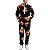 Matryoshka Russian Strawberry Nesting Doll 2 Piece Sweatsuits for Men Women Casual Tracksuits Jogging Suits