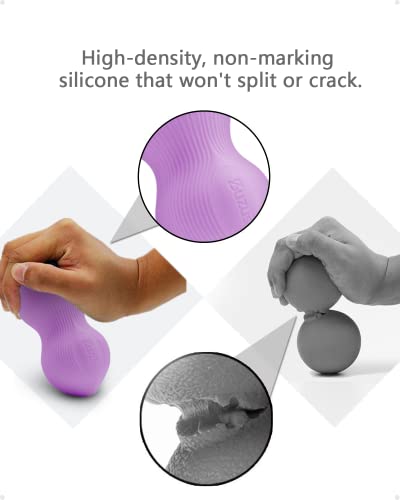Tzwm Striped Peanut Massage Ball For Back And Neck Massage - Ergonomically Designed Pressure Point Massage Tool - Ideal Fascia Massage Tool (Purple) #TOP4