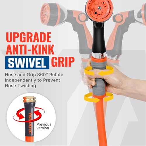 YAMATIC Heavy Duty Garden Hose 5/8 in x 30 ft with Swivel Fitting, Super Flexible Water Hose, All-weather, Lightweight, Burst 600 PSI - Thumbnail 3