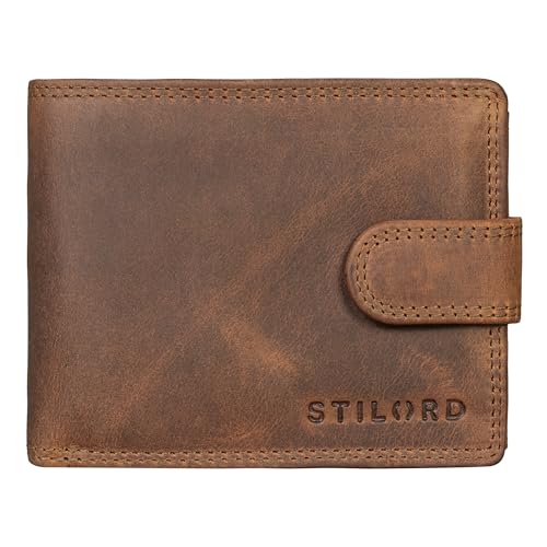 Billeteras hombres STILORD Merrick cartera grande de cuero vintage para regalo retro