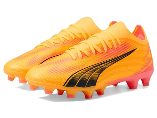 PUMA Ultra Match Firm Ground/Artificial Ground Soccer Cleats Sun Stream/Puma Black/Sunset Glow 9.5 D (M)