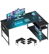 Amazon | YeTom l字デスク ゲーミングデスク デスク 幅120cm pcデスク