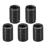 PATIKIL Grade 8.8 Carbon Steel Threaded Repair Insert Nut, 5pcs M8x1.25 Female to M10x1.5 Male Screw Sleeve Inserts Reducing Adapter Reducer 15mm