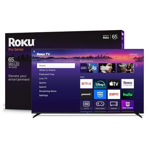 Roku Smart TV 2025 – 65-Inch Pro Series, Mini-LED TV – RokuTV with Backlit Voice Remote Pro – Flat Screen 4K QLED Television with 120Hz Refresh Rate & Dolby Vision IQ, Live News, Sports, Entertainment