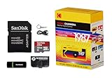 Kodak Charmera Key Chain Digital Camera (Random Style Blind Box) with 32 GB Micro SDHC Card and Reader, Memory Card Wallet Bundle