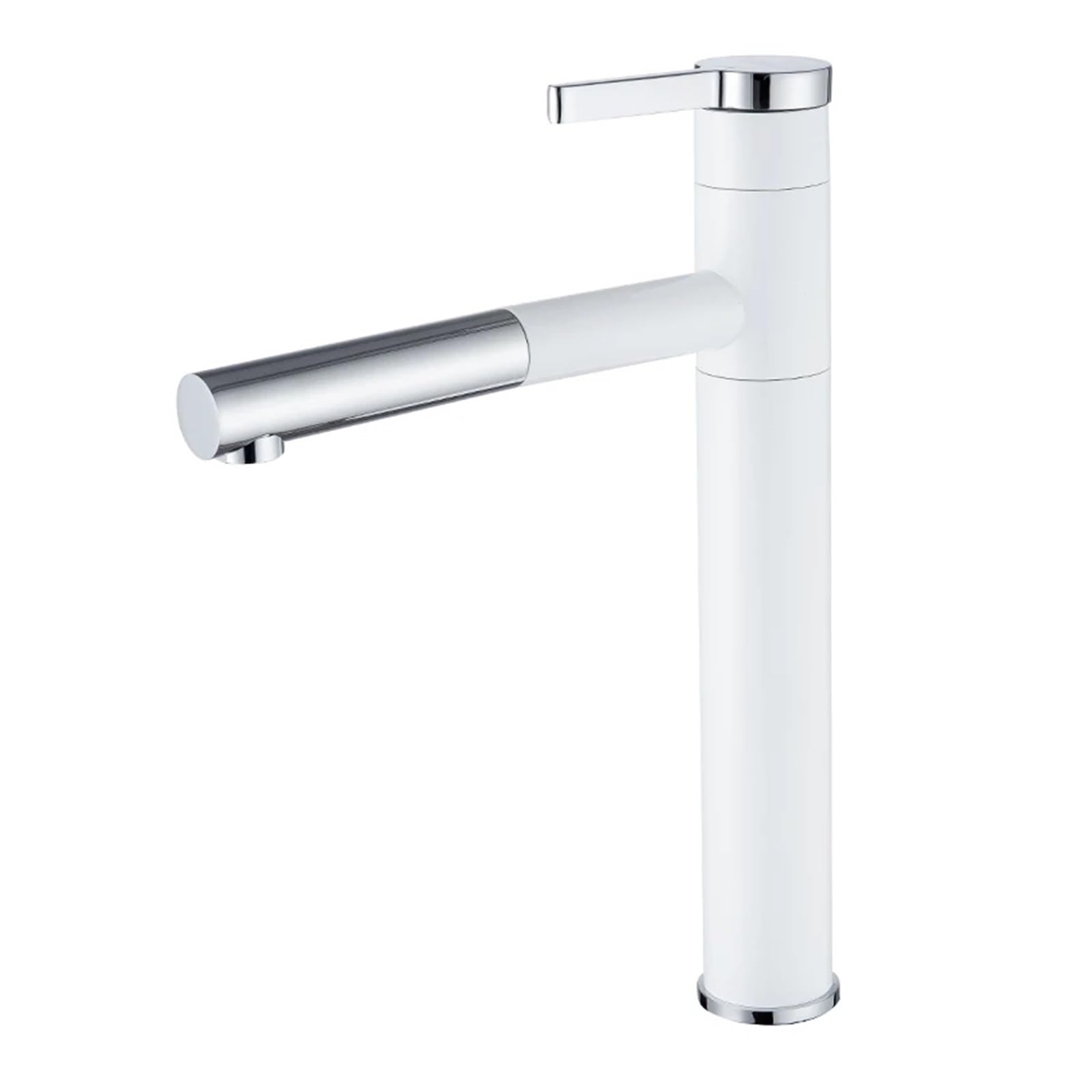 Robinet de lavabo salle de bains mitigeur d'évier rotatif poli brossé