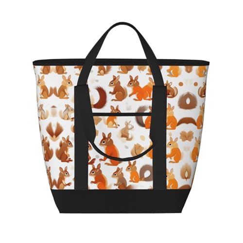 Sac isotherme cabas de courses réutilisable noir grand volume pour adulte