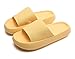 BJZHUS Miękka poduszka antystresowe kapcie dom podłoga gruba podeszwa szybkoschnące damskie męskie sandały, antypoślizgowe buty z otwartymi palcami platforma EVA (kolor: Żółty, rozmiar: 9/10)