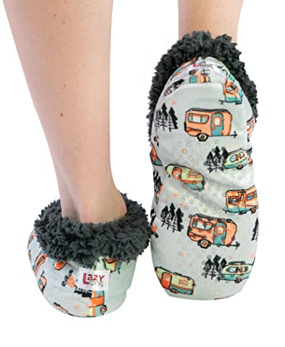 Image of Lazy One Fuzzy Feet Slippers for Women, Cute Fleece-Lined House Slippers, Cute Slipper Socks
