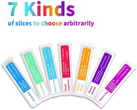 Bysameyee 35PCS Prepared Microscope Slides with 7 Types Specimens, Insect/Plant Glass Sample Slide for Kids Adults Family Preschool Education Scientific Enlightenment 3 41gOqPsywlL. AC