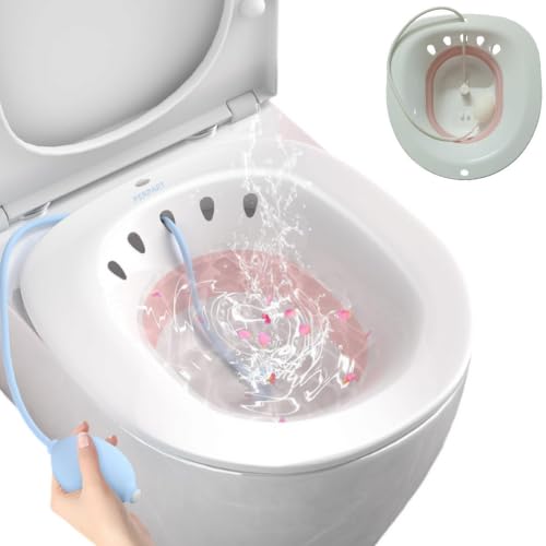 PERPART Sitz Bath Toilet Seat with Flusher | Folding Sitz Bath Tub for Pregnant Women | Postpartum Care, Hemorrhoids Recovery, Vaginal | Anal Inflammation Treatment -Portable Perineal Soaking Basin(Multicolor) (B0CFVN7RS2) Amazon Price History, Amazon Price Tracker
